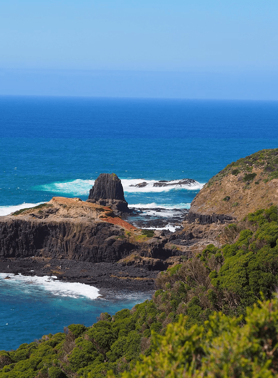 Scenic Australian coastline with ocean and cliffs