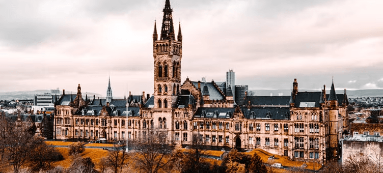 Glasgow city skyline featuring historic architecture